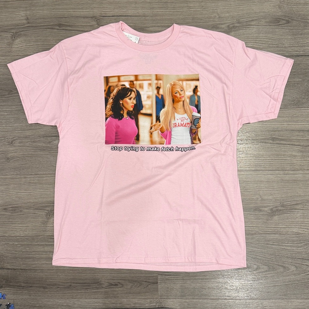Mean Girls The Movie Stop Trying To Make Fetch Happen Tee Shirt Men’s Size XL